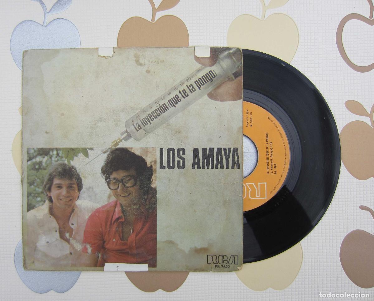Discos de vinilo: DISCO SINGLE VINILO LOS AMAYA - LA INYECCION QUE TE LA PONGO - Foto 1