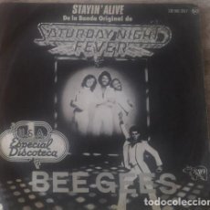 Discos de vinilo: THE BEE GEES - STAYIN' ALIVE. Lote 394724664