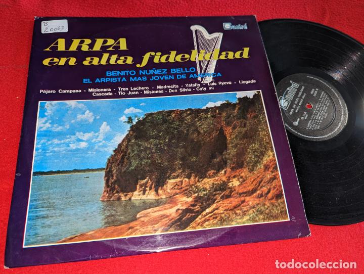 Disques de vinyle: BENITO NU&Ntilde;EZ BELLO El arpista mas joven de America.Arpa en alta fidelidad LP Guaira ARGENTINA