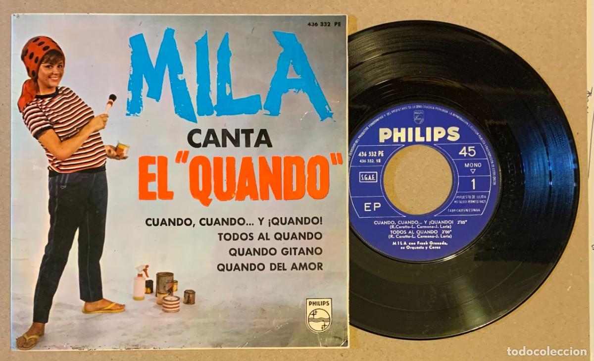 Discos de vinilo: MILA EP CANTA QUANDO + 3 - Foto 1
