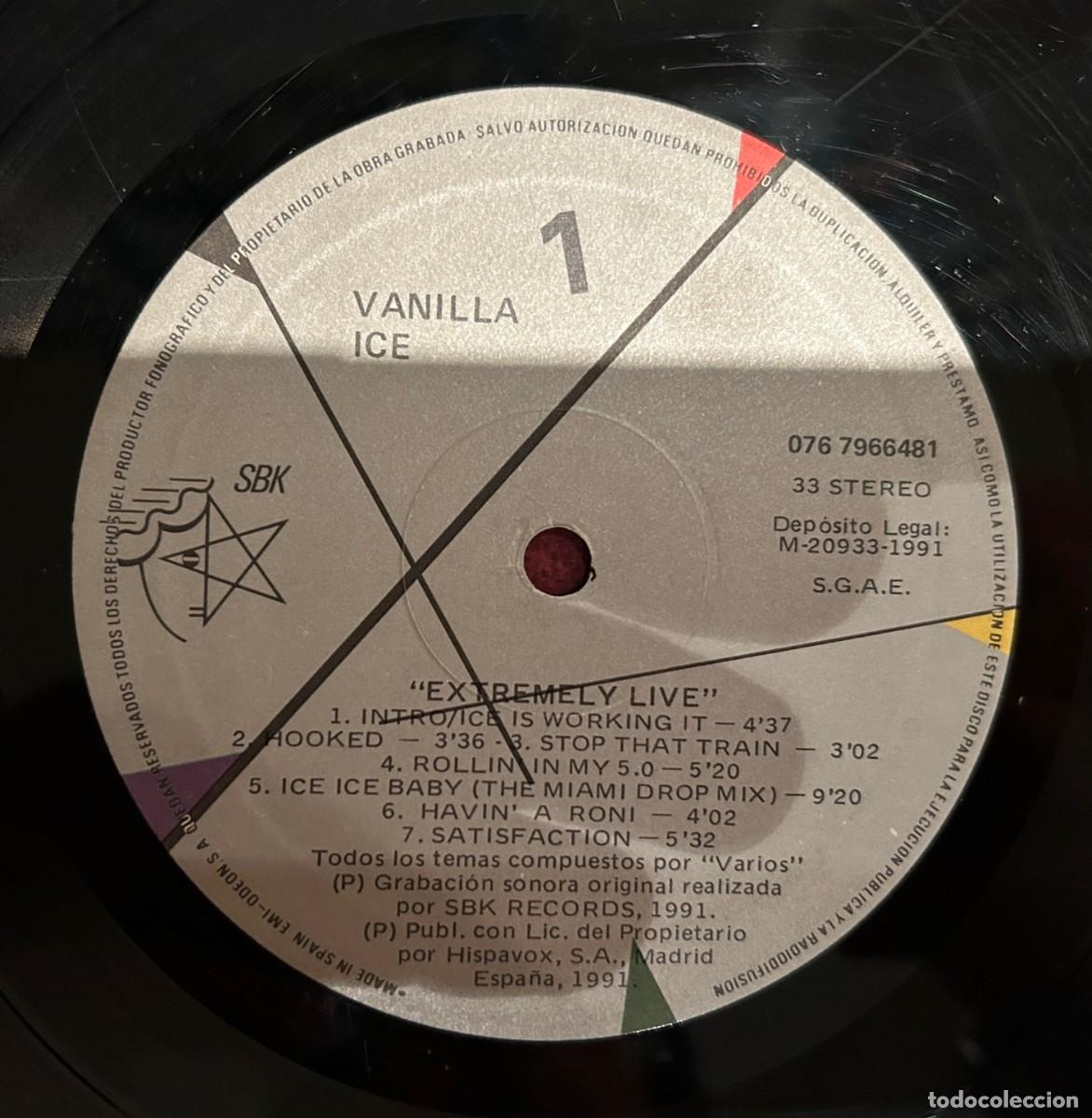 Discos de vinilo: Vanilla Ice &lrm;&ndash; Extremely Live. Estado. Vg / Good. 1991 - Foto 3