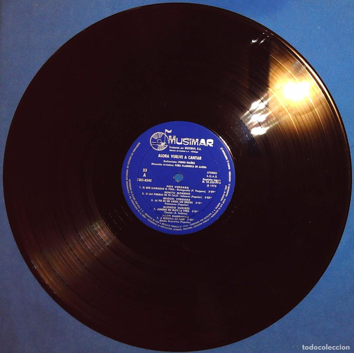 Discos de vinilo: LP &Aacute;LORA VUELVE A CANTAR - Foto 3