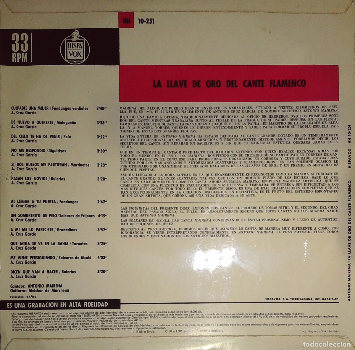Discos de vinilo: 5 LPS DE ANTONIO MAIRENA - Foto 22