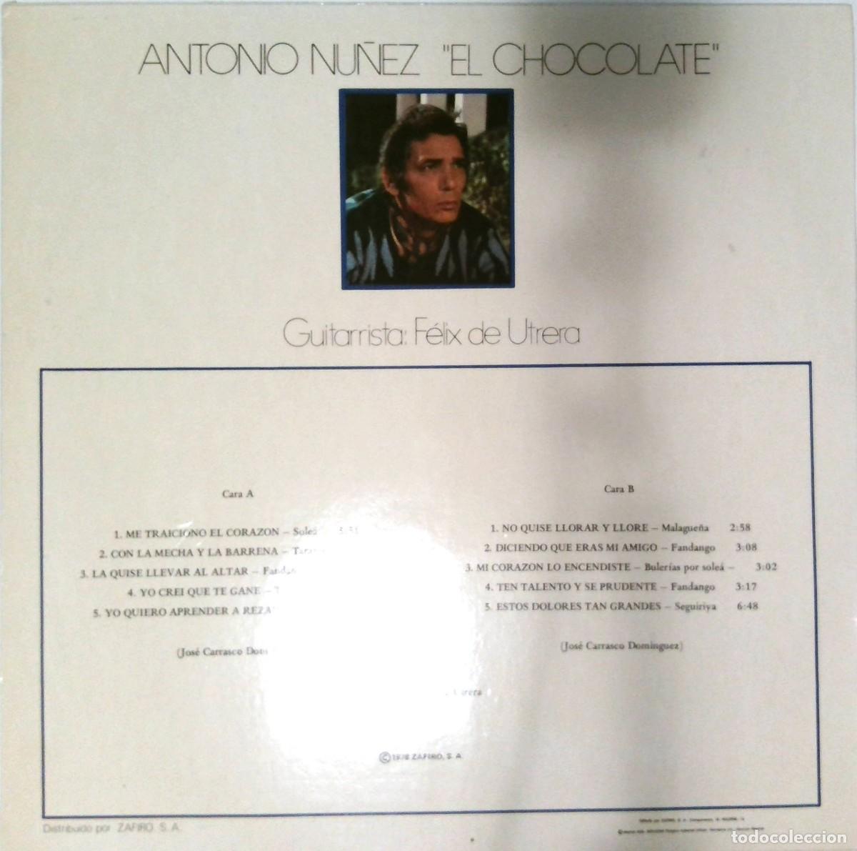 Discos de vinilo: 2 LPS, ANTONIO N&Uacute;&Ntilde;EZ &rdquo;EL CHOCOLATE - Foto 6