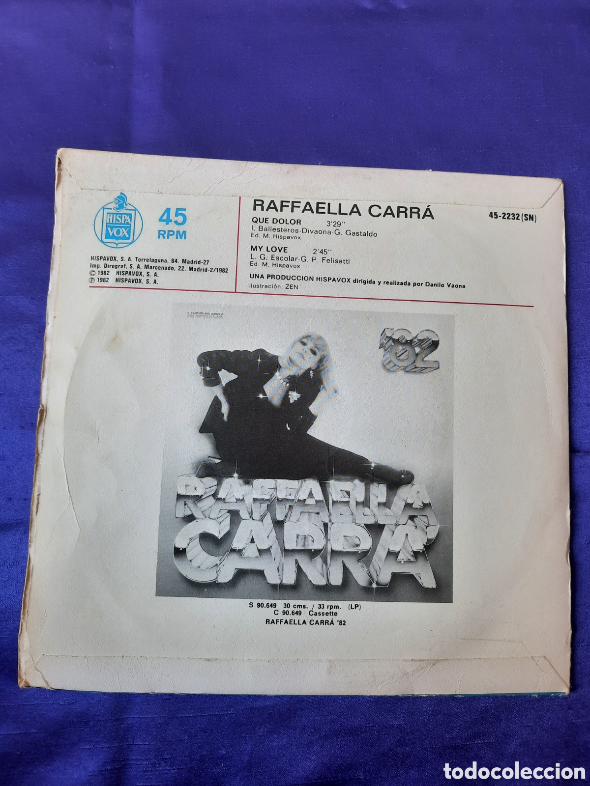 Discos de vinilo: Rafaella Carra que dolor 1982 - Foto 2