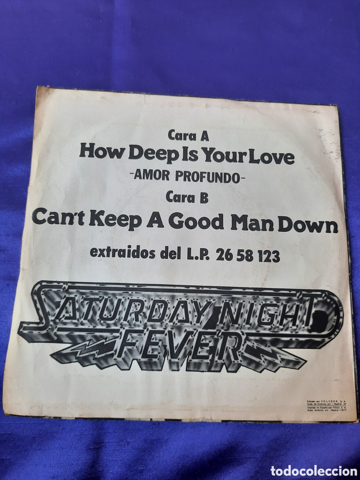 Discos de vinilo: BEE GEES How Deep is Your Love 1977 - Foto 2