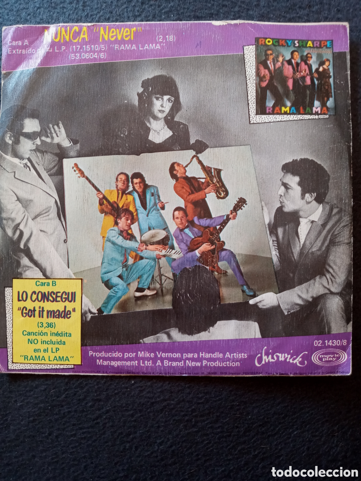 Discos de vinilo: Rocky Sharpe.nunca.Never - Foto 2