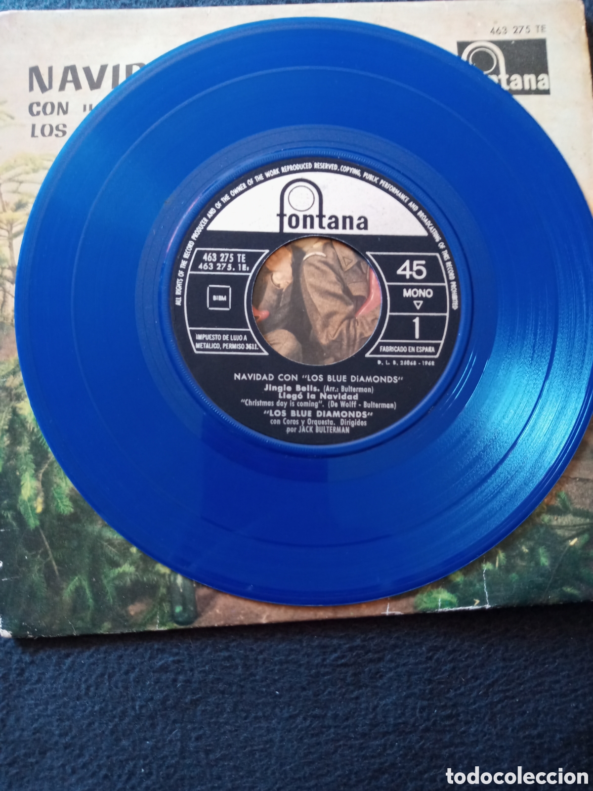 Discos de vinilo: Navidad con los Blue Diamonds.EP Azul - Foto 3