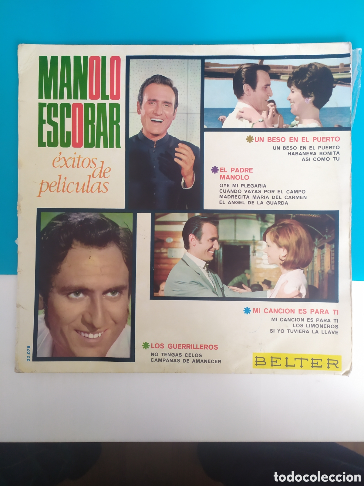 Discos de vinilo: Lp &Eacute;xitos de pel&iacute;culas de Manolo Escobar - Foto 1