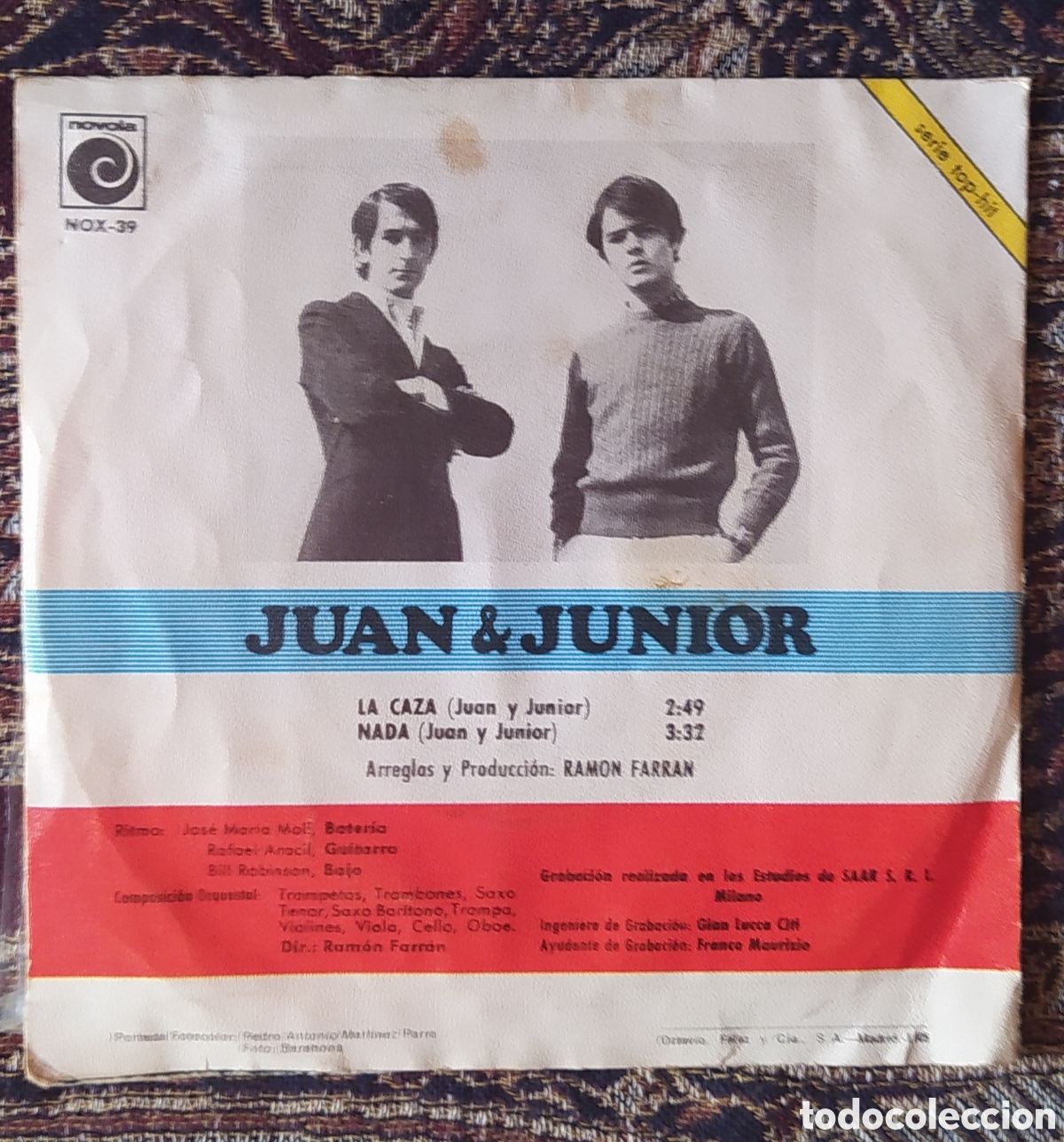 Discos de vinilo: DISCO SINGLE JUAN Y JUNIOR 1967 - Foto 2