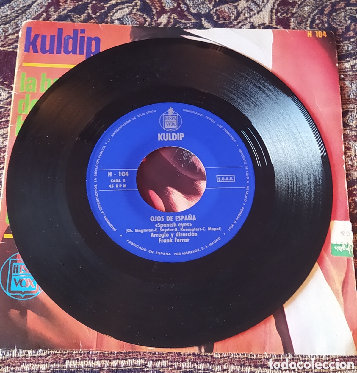 Discos de vinilo: DISCO SINGLE KULDIP 1966 - Foto 3