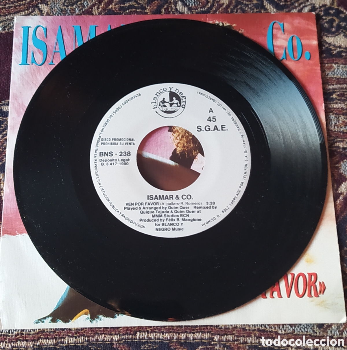 Discos de vinilo: DISCO SINGLE ISAMAR 1990 - Foto 3