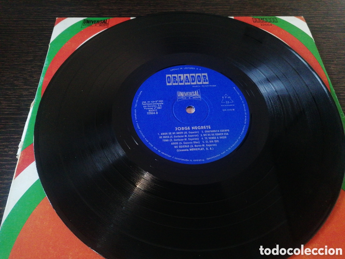 Discos de vinilo: Jorge Negrete - Edici&oacute;n C&iacute;rculo de Lectores LP - Foto 3