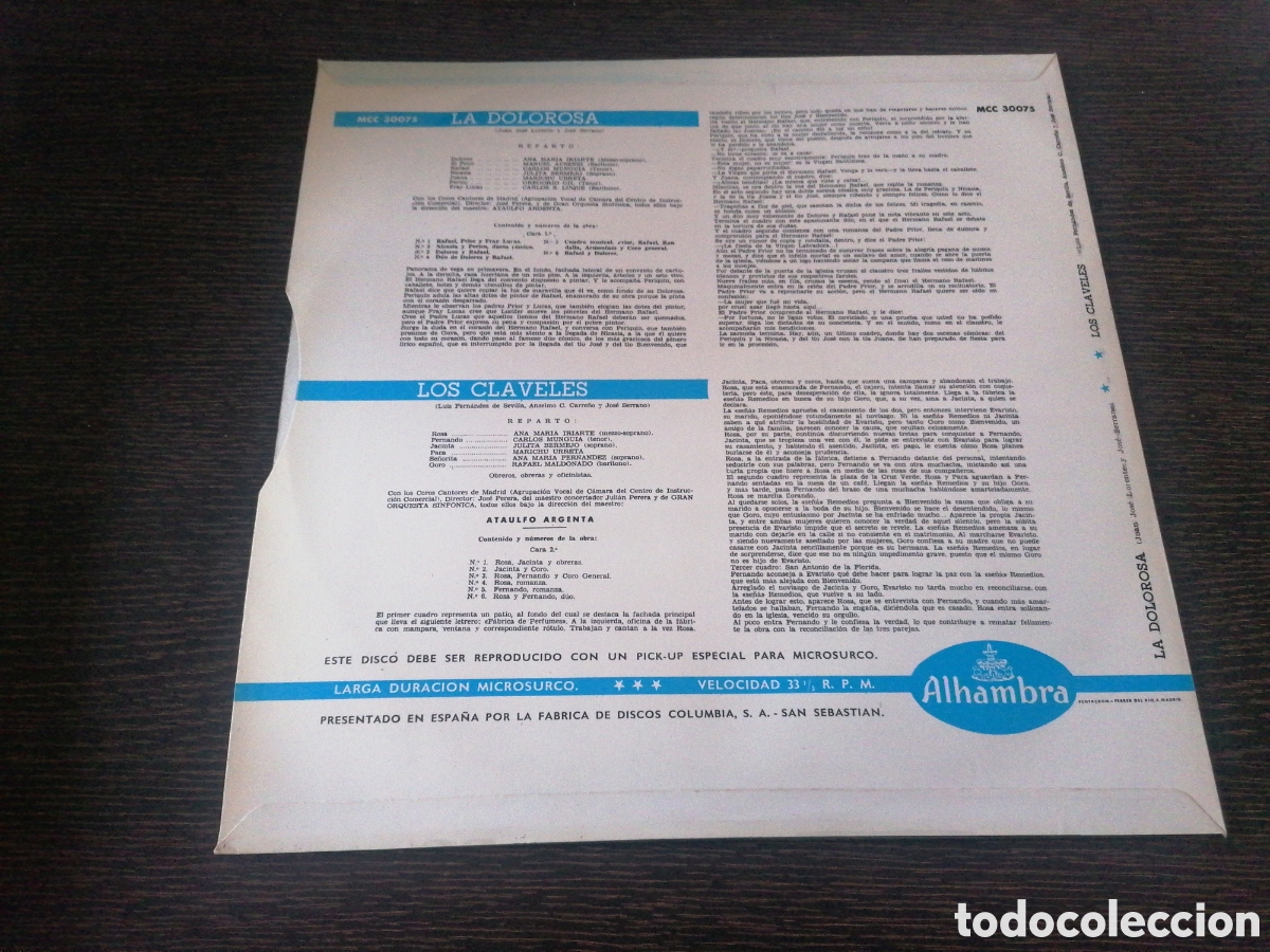 Discos de vinilo: La Dolorosa - Los Claveles LP - Foto 2