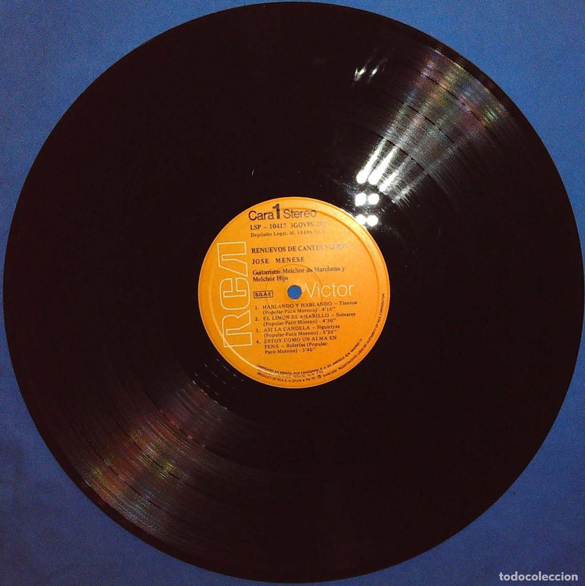 Discos de vinilo: 3 LPS DE JOS&Eacute; MENESE - Foto 12