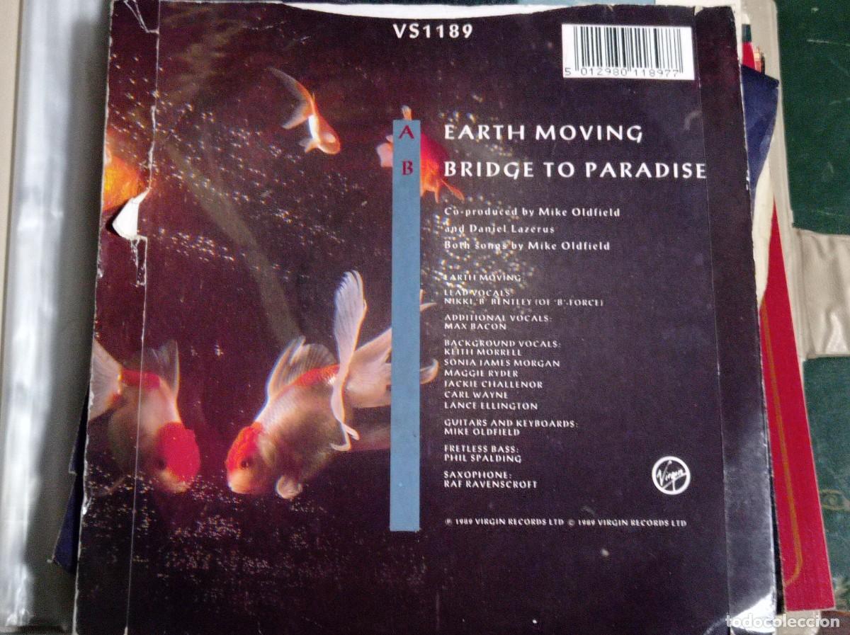 Discos de vinilo: Disco single MIKE OLDFIELD : EARTH MOVING 1989 - Foto 2