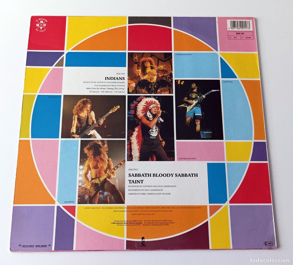 Discos de vinilo: LP ANTHRAX - INDIANS - Foto 2