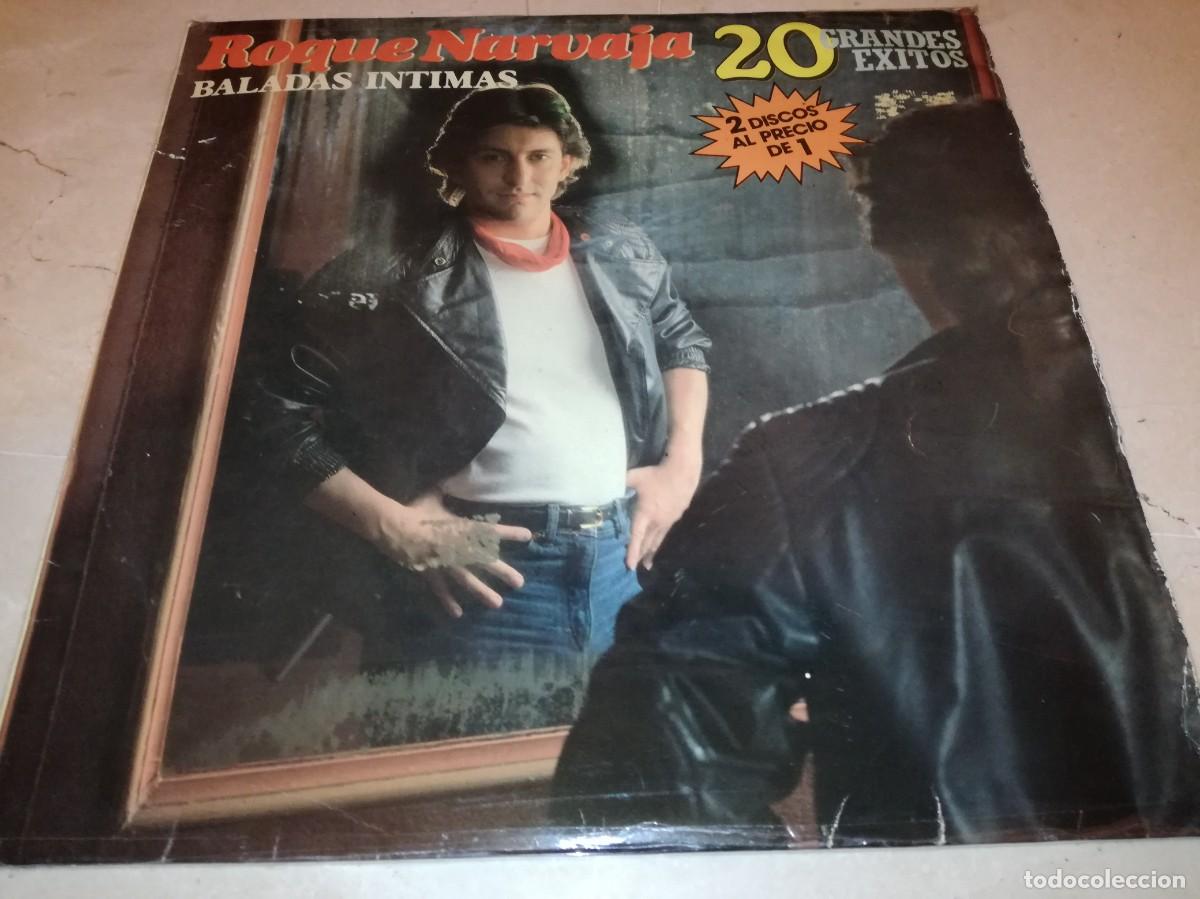 Discos de vinilo: ROQUE NARVAJA-BALADAS INTIMAS-20 GRANDES EXITOS-DOBLE LP-CONTIENE ENCARTE