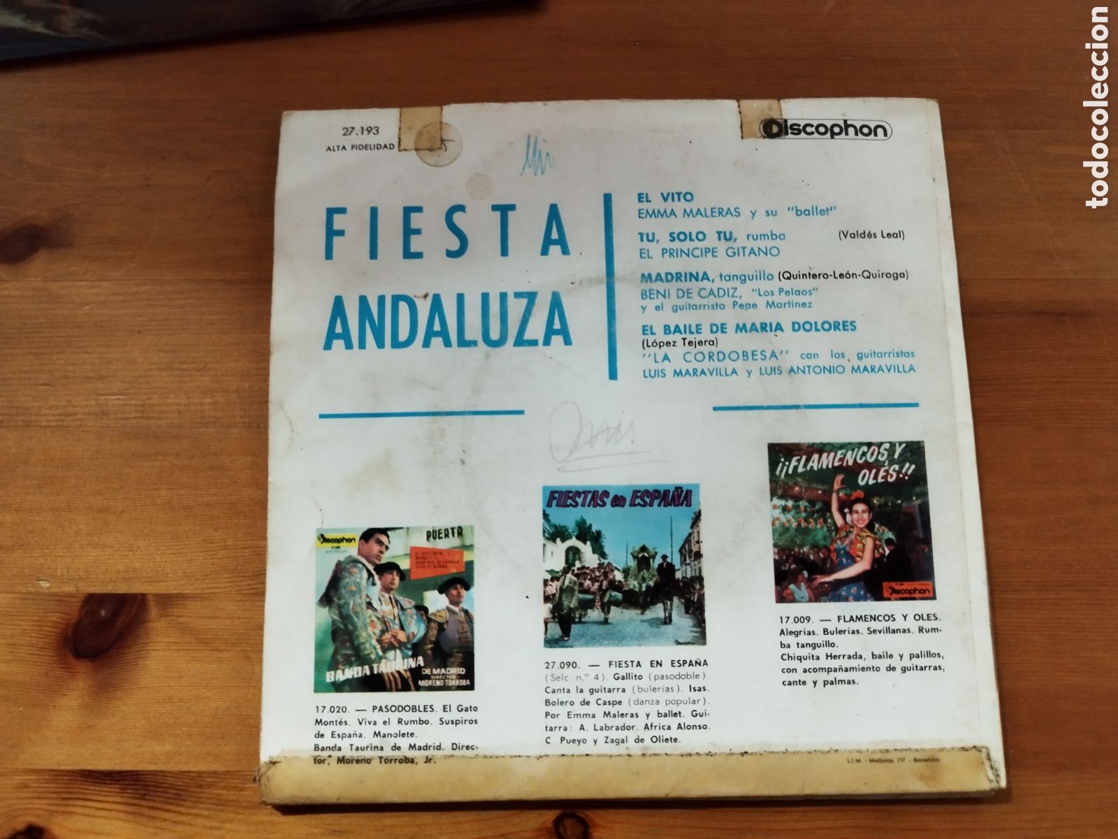 Discos de vinilo: Fiesta Andaluza. Discophon. - Foto 2