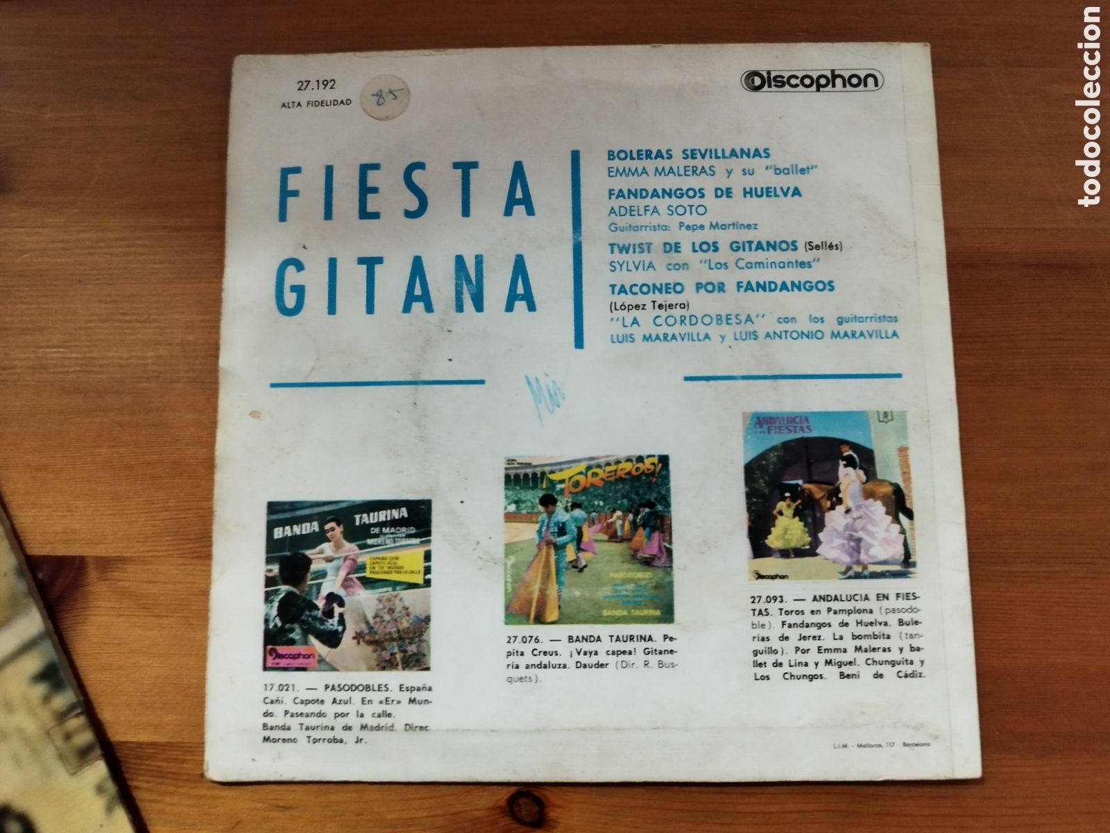 Discos de vinilo: Fiesta gitana. Discophon. - Foto 2