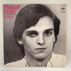 Discos de vinilo: SINGLE MIGUEL BOSÉ - LINDA - ESPAÑA - AÑO 1977 - AUTOGRAFIADO. Lote 395048954