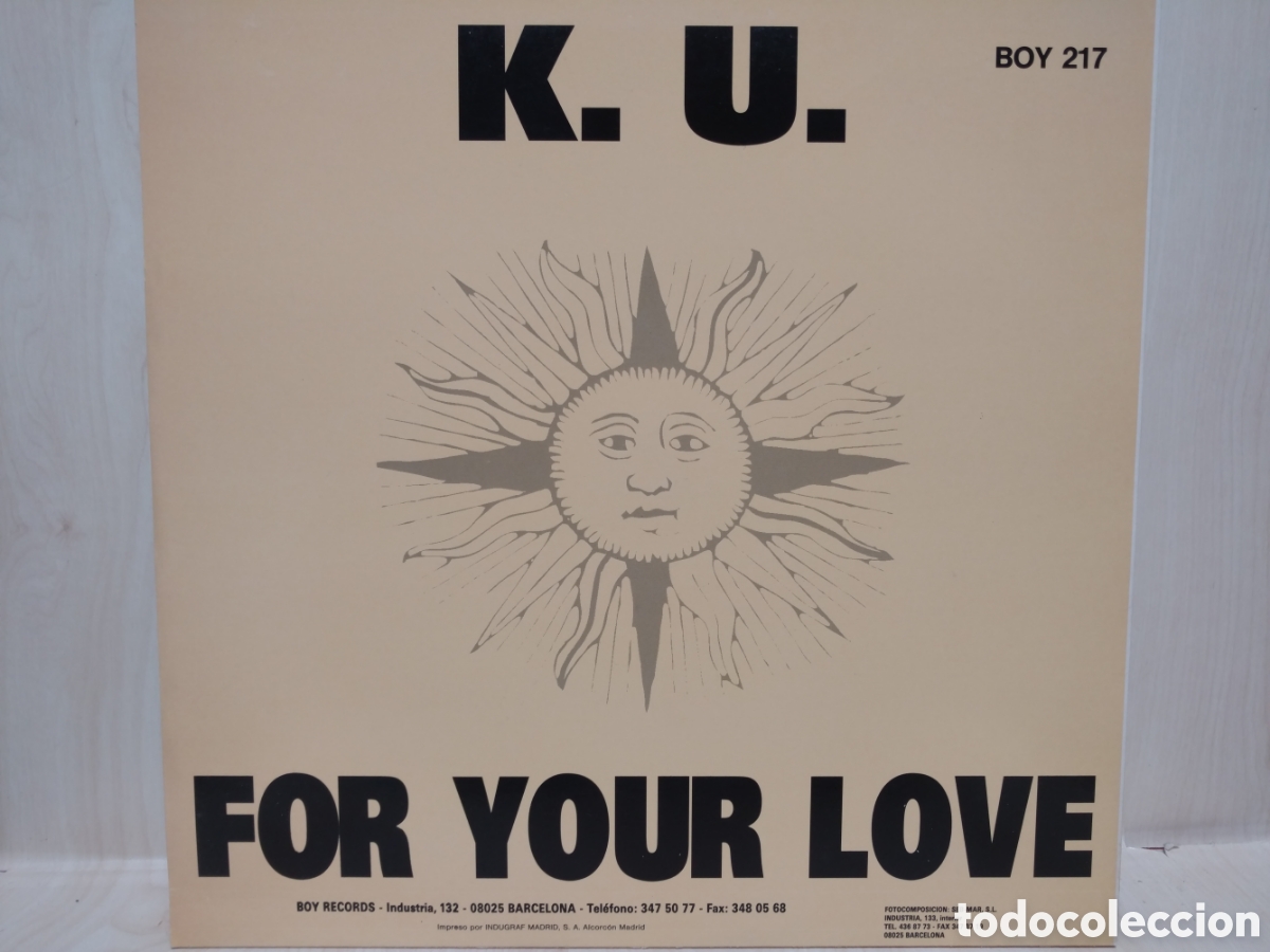 Discos de vinilo: K.U. - For Your Love (12&rdquo;, Maxi) - Foto 2
