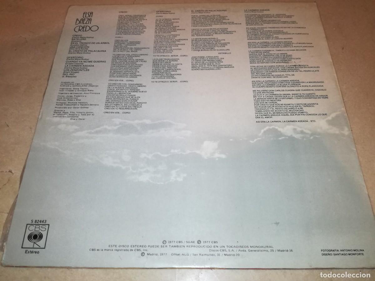 Discos de vinilo: ELSA BAEZA-CREDO - Foto 2