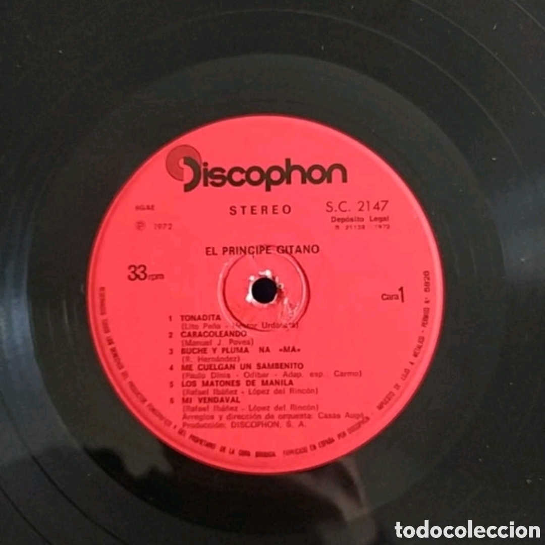 Discos de vinilo: Lp El Pr&iacute;ncipe Gitano. Tonadita - Foto 3