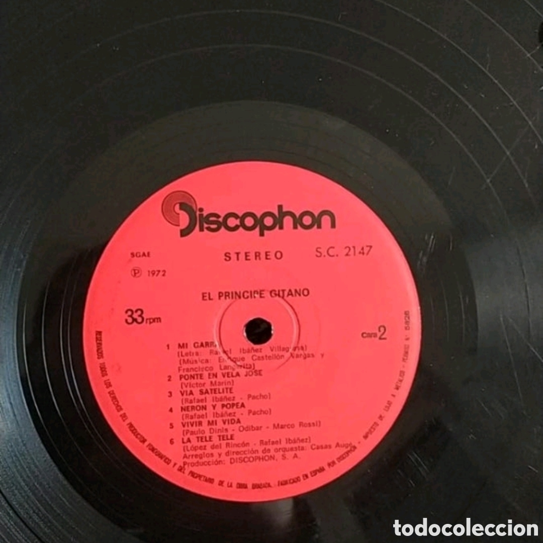 Discos de vinilo: Lp El Pr&iacute;ncipe Gitano. Tonadita - Foto 4