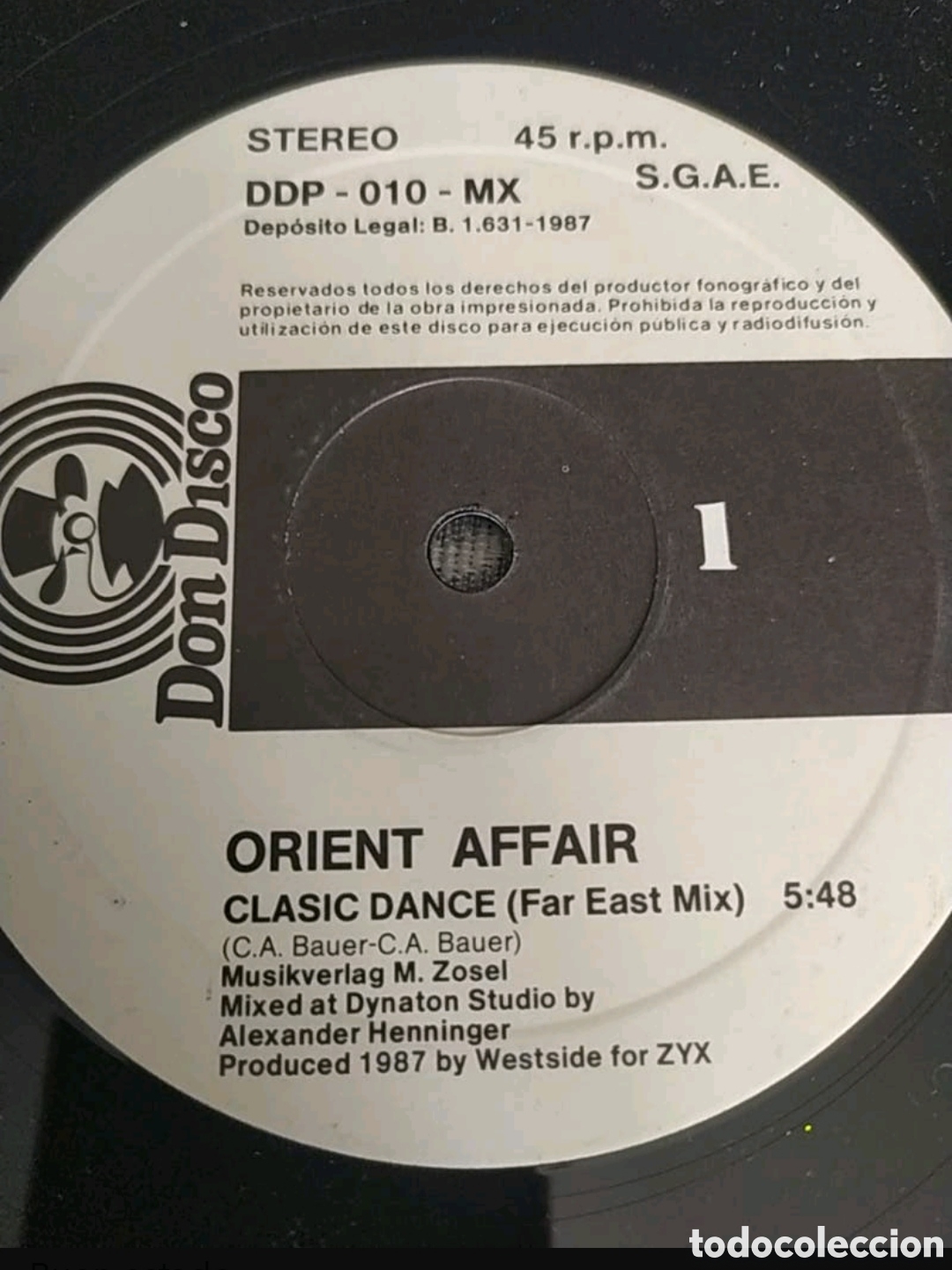 Discos de vinilo: Maxi single Orient Affair. Classic dance - Foto 3