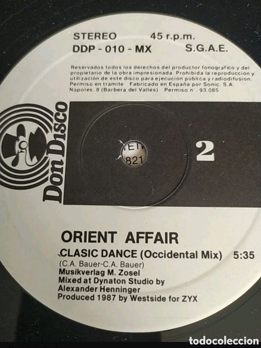 Discos de vinilo: Maxi single Orient Affair. Classic dance - Foto 4