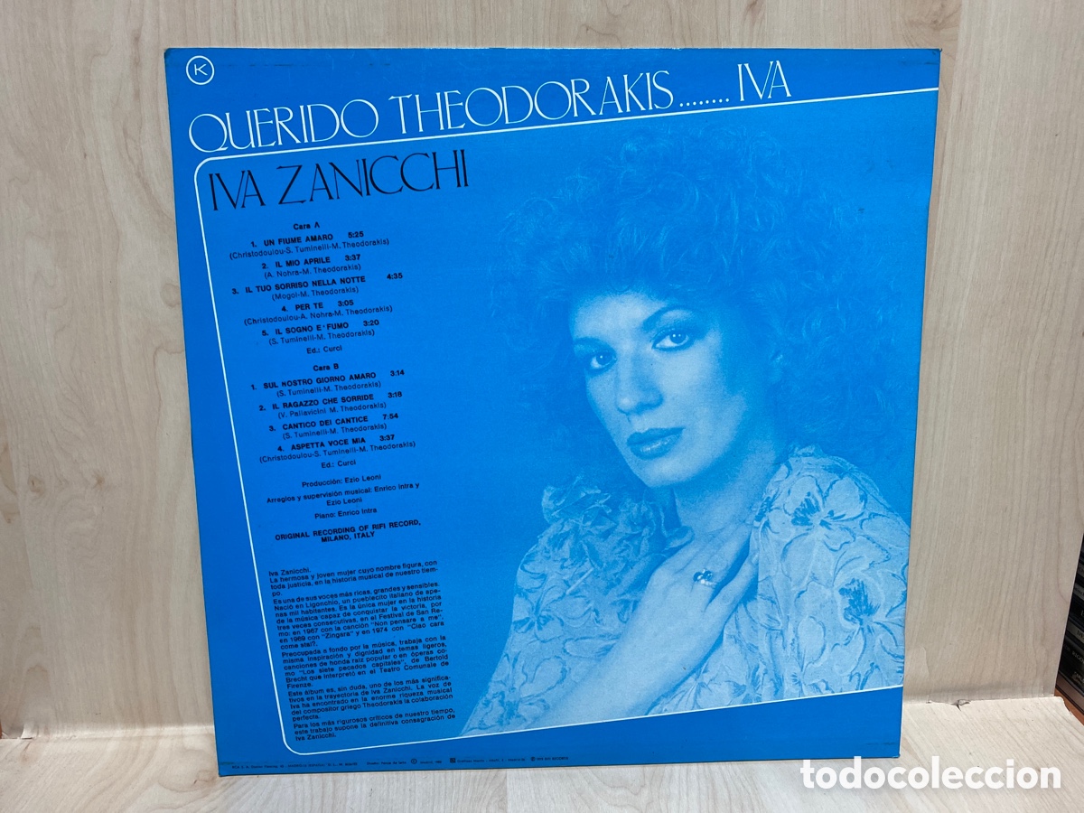 Discos de vinilo: Iva Zanicchi - Querido Theodorakis...Iva (LP) - Foto 2
