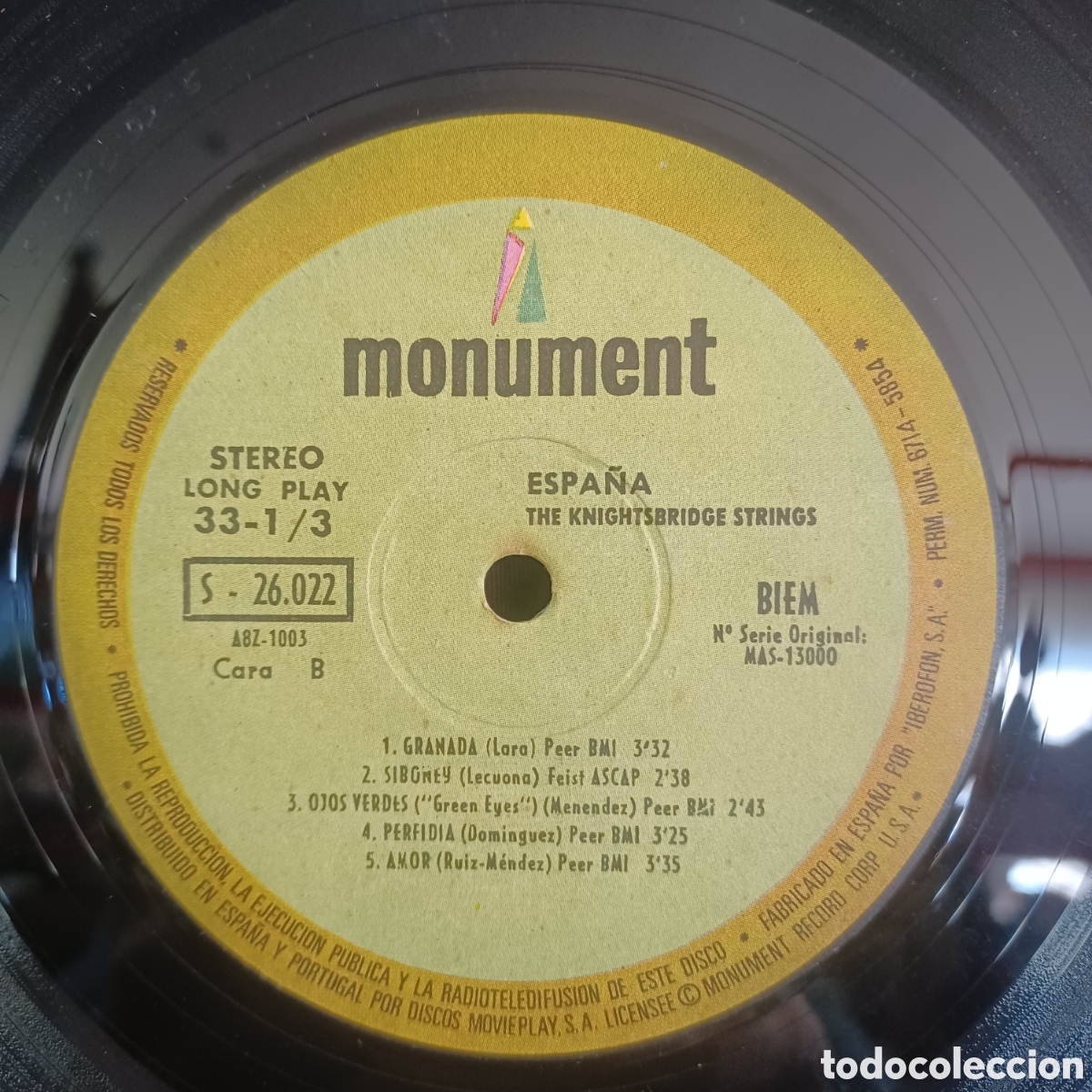 Discos de vinilo: ESPA&Ntilde;A: THE KNIGHTSBRIDGE STRINGS &iexcl; SPAIN ! 1968 LP. MONUMENT - Foto 5