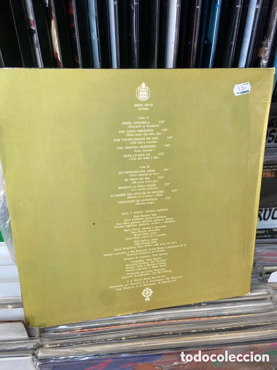Discos de vinilo: Gordon lightfoot old dans records - Foto 2