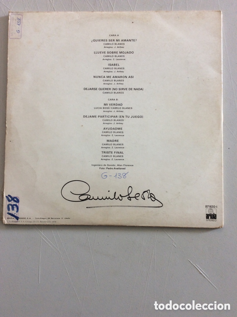 Discos de vinilo: Camilo Sesto. - Foto 2