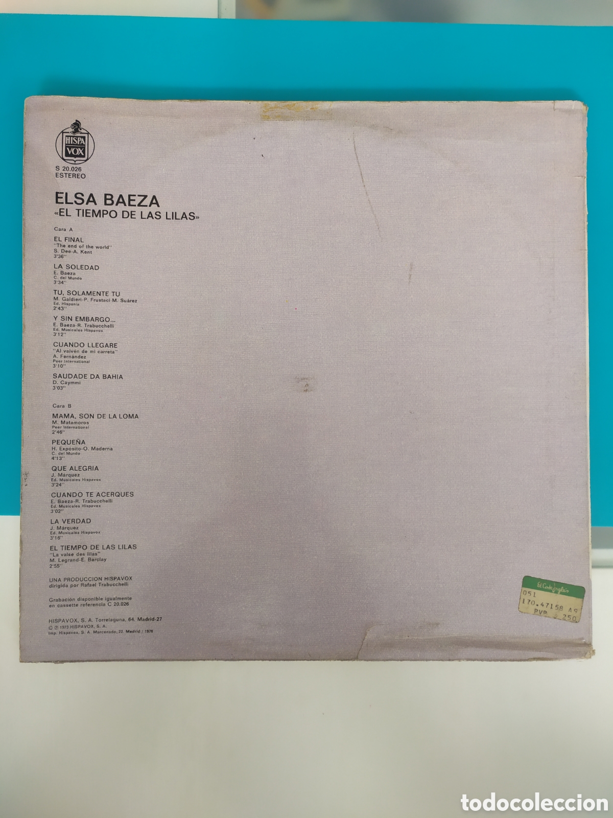 Discos de vinilo: Lp Elsa Baeza. El tiempo de las lilas - Foto 2