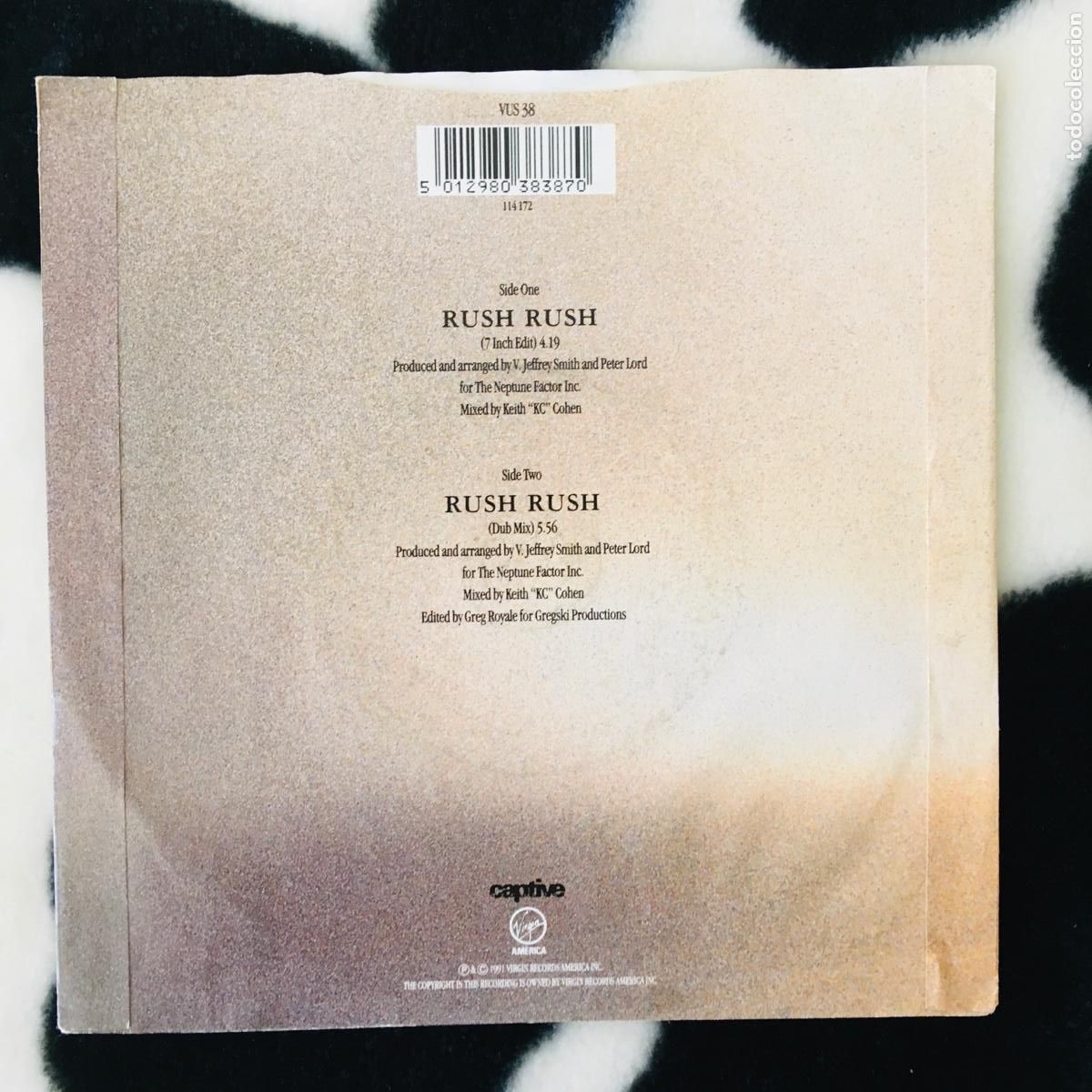 Discos de vinilo: VINILO SINGLE - PAULA ABDUL - RUSH RUSH - VIRGIN 1991 - Foto 3