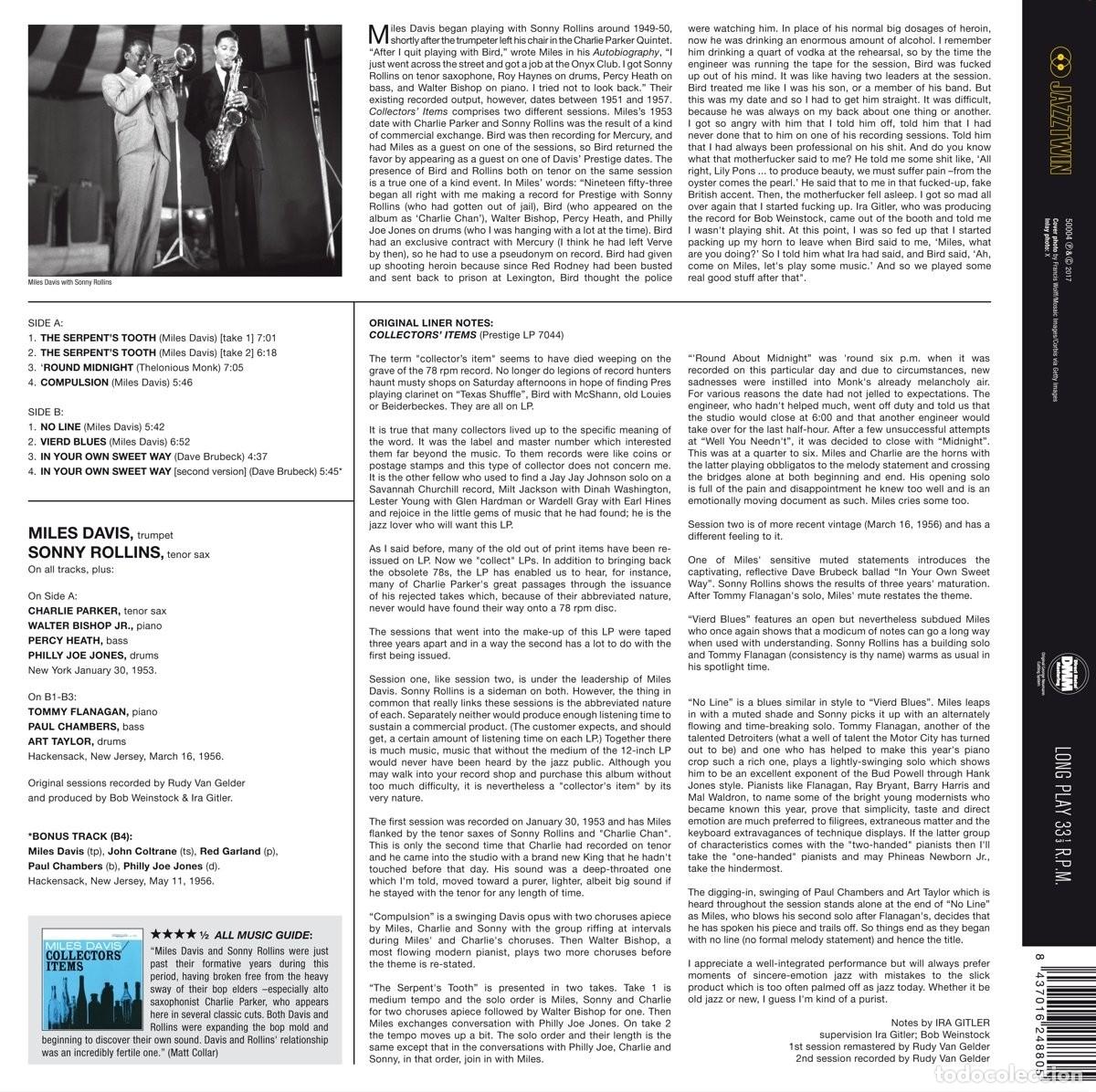 Discos de vinilo: Miles Davis &ndash; Collectors Items - Foto 2