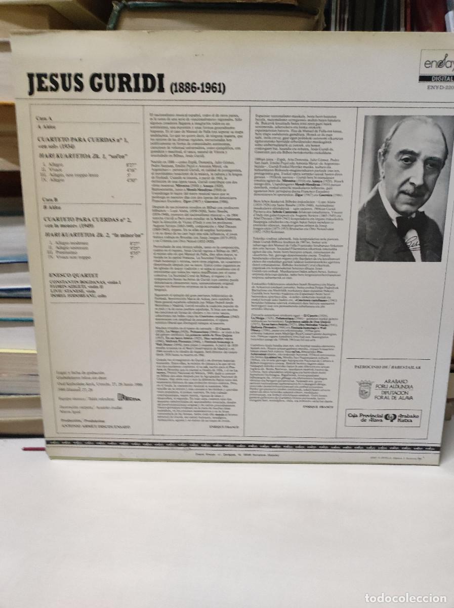 Discos de vinilo: Jes&uacute;s Guridi, Enesco Quartet &ndash; Cuartetos Para Cuerda / String Quartets - Foto 2
