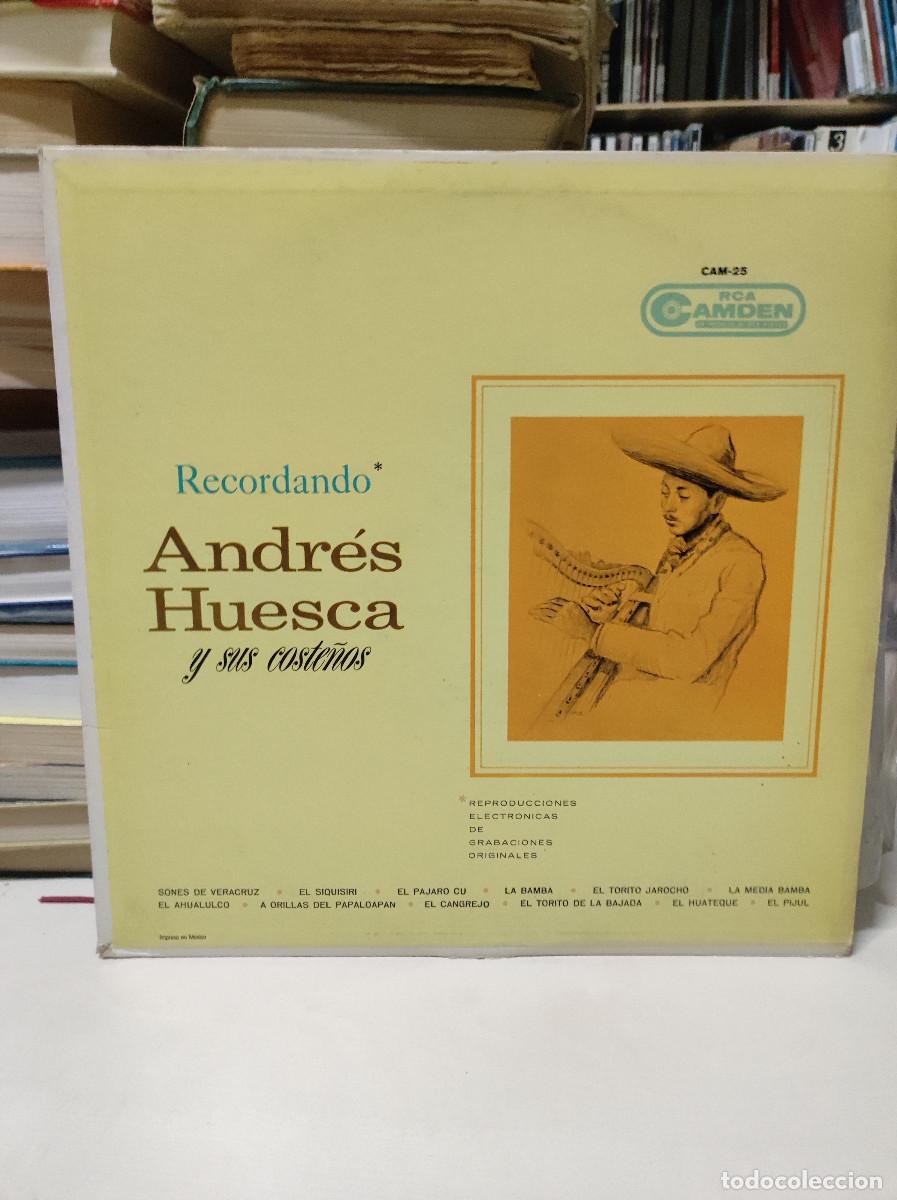 Discos de vinilo: Andr&eacute;s Huesca Y Sus Coste&ntilde;os &ndash; Recordando - Foto 1