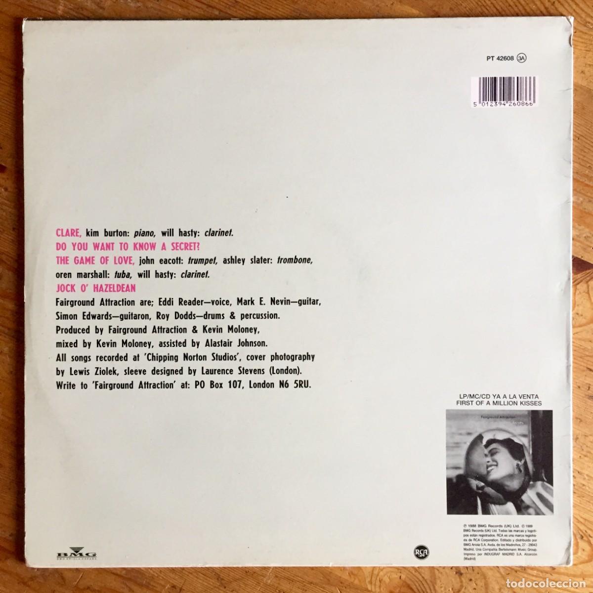 Discos de vinilo: FAIRGROUND ATTRACTION : CLARE [RCA - ESP 1989] 12&rdquo; - Foto 2