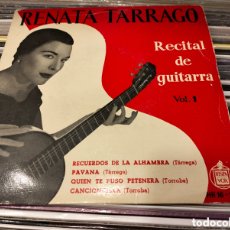 Discos de vinilo: RENATA TARRAGÓ – RECITAL DE GUITARRA VOL. 1. EP VINILO DE 1959. Lote 395454854