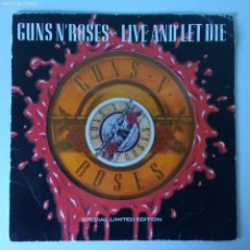 Discos de vinilo: GUNS N' ROSES ‎– LIVE AND LET DIE (LP VERSIONZ)/LIVE AND LET DIE (LIVE), UK 1991 GEFFEN RECORDS MAXI