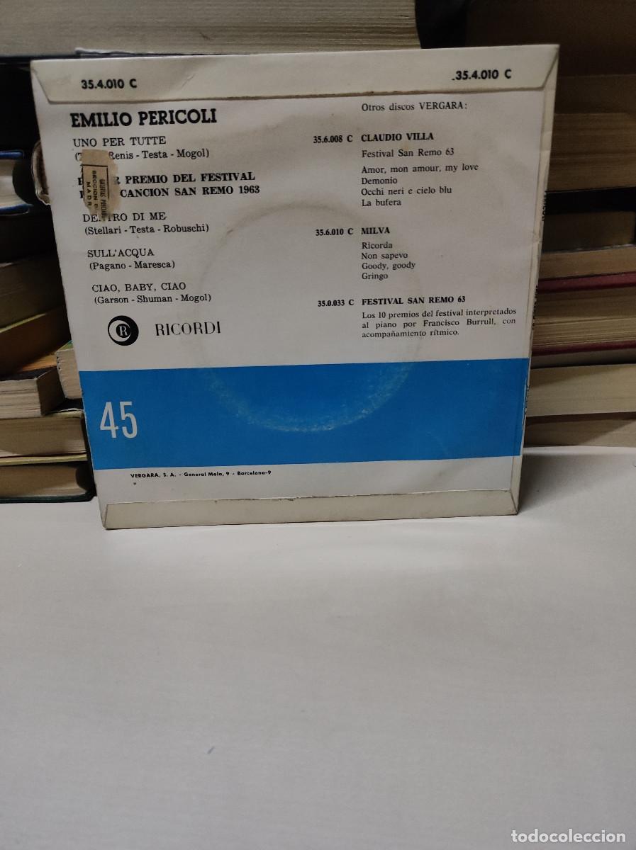 Discos de vinilo: Emilio Pericoli &ndash; Uno Per Tutte / SullAcqua - Foto 2