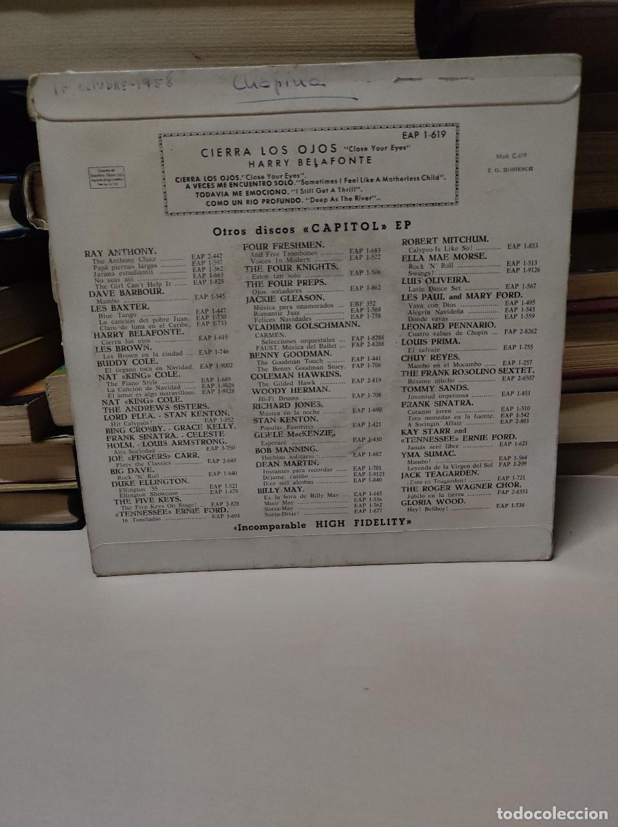 Discos de vinilo: Harry Belafonte &ndash; Close Your Eyes - Foto 2