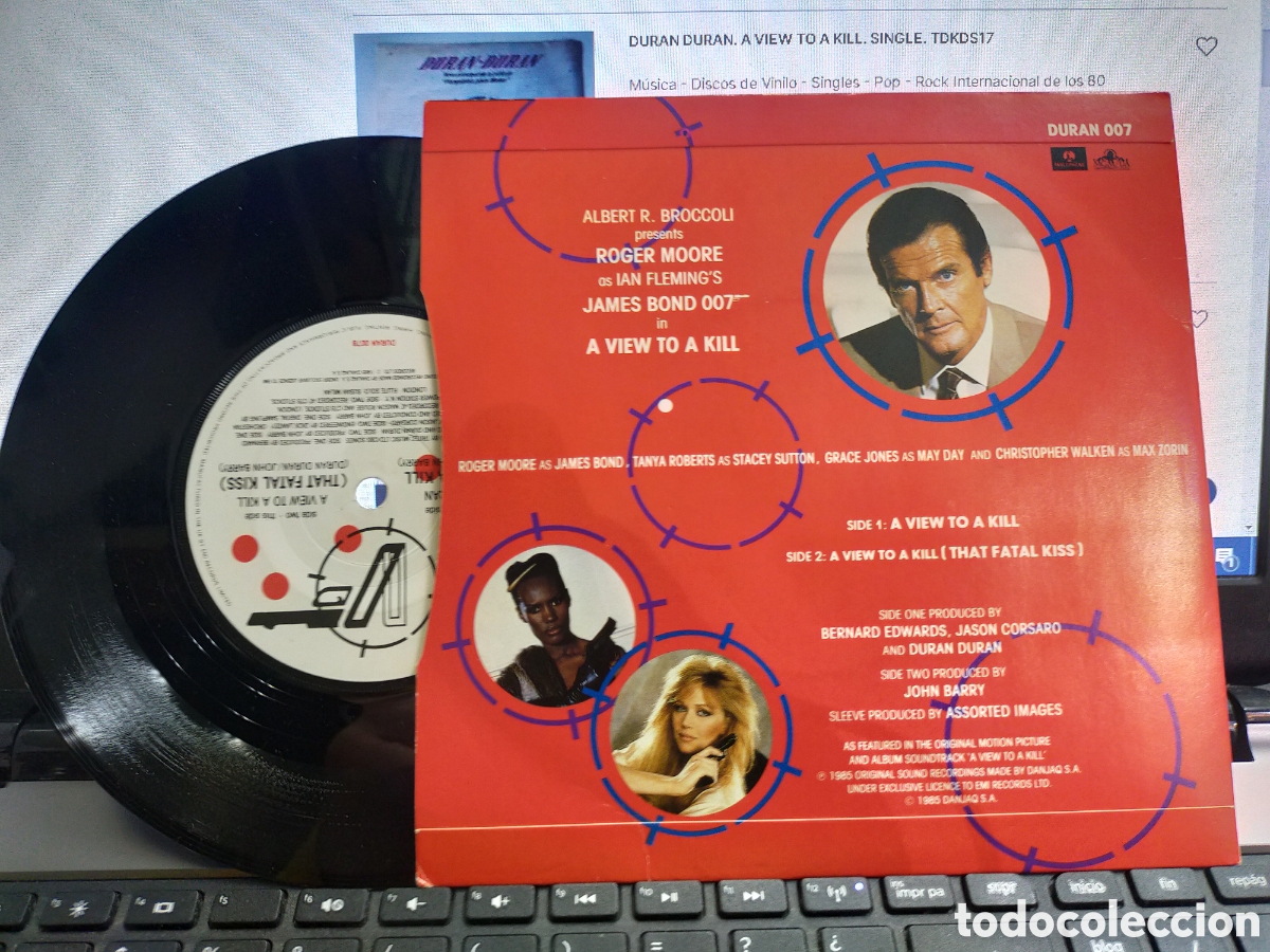 Discos de vinilo: Duran Duran single a view to a kill u.k. 1985 - Foto 2