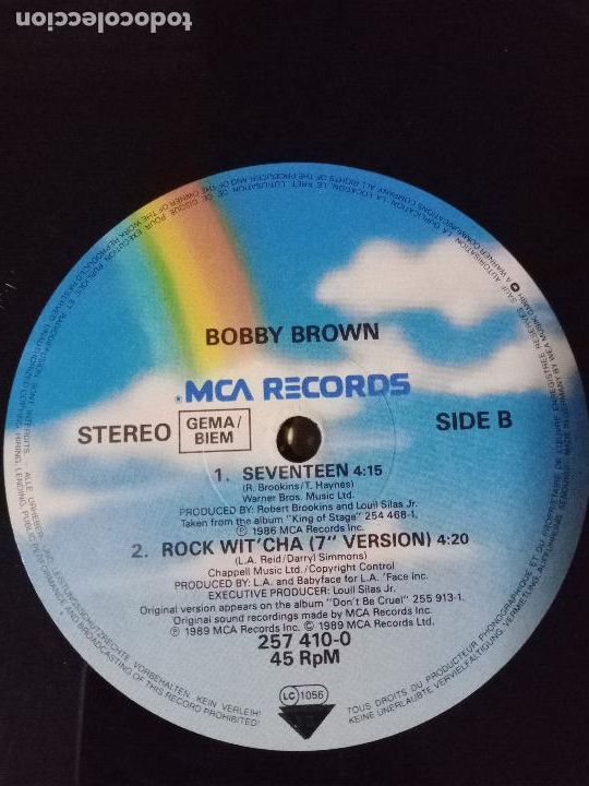Discos de vinilo: BOBBY BROWN ROCK WIT&acute;CHA - Foto 3