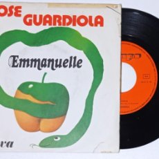 Discos de vinilo: JOSE GUARDIOLA - EMMANUELLE / EVA - SG SPAIN 1974 - OLYMPO S-40