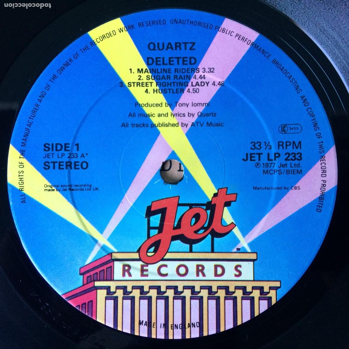 Discos de vinilo: Quartz &lrm;&ndash; Deleted , UK 1980 Jet Records* - Foto 3