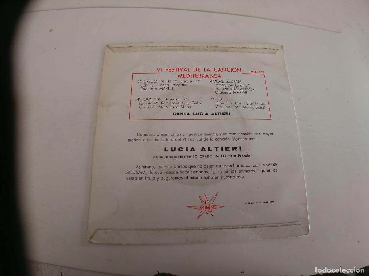 Discos de vinilo: LUCIA ALTIERI-EP IO CREDO IN TE +3 - Foto 2